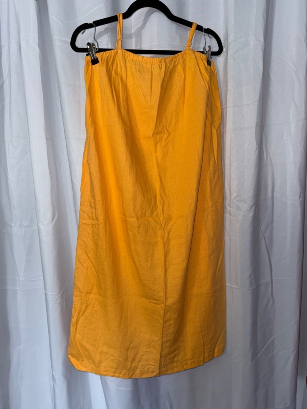 a new day Yellow Midi Slip Dress with Thin Straps